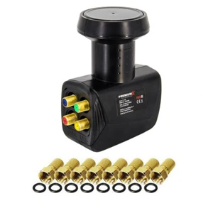 PremiumX QUAD LNB 4 Teilnehmer 0,1dB SAT 4-fach Quattro Switch LMB LNC HDTV 4K - Bild 1 von 8
