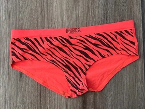 NEW Victorias Secret Vintage Yoga Panty Orange Zebra Hipster Medium - Picture 1 of 4