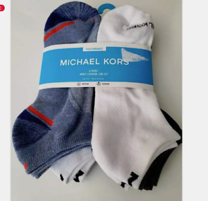 Michael Kors 6 pack low cut socks short Sport socks Moisture Wicking White Blue