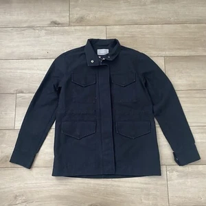 Everlane The Modern Utility Militär-artiger Reißverschluss vorne Baumwolljacke schwarz XS - Bild 1 von 6