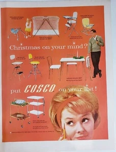 Arte de pared efímero anuncio impreso Cosco 1961 vintage decoración - Imagen 1 de 1