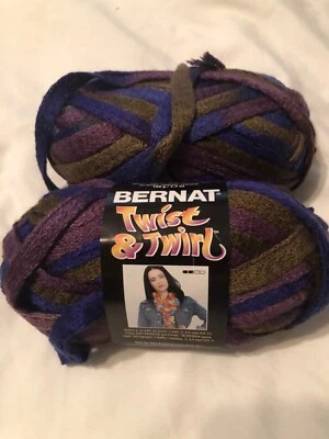 Bernat Twist & Twirl Acrylic yarn  Desert Blue 2 skeins  3.5oz each        New - Image 1 of 2