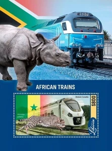 AFRICAN TRAINS Senegal: Alstom Coradia Polyvalent Train Stamp Sheet 2022 Liberia - Picture 1 of 1