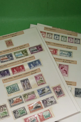 SOLOMON Islands MNH 1930-1956 w/ SPECIMEN Commonwealth Stamp Collection Cover