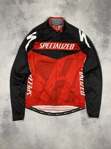 Specialized Cycling Jersey Bike Long Sleeve Red Black Mens Size XL - Picture 1 of 19