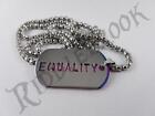 Stainless Steel Equality Pendant And Necklace 60Cm Chain Lgbt Dogtag Yes Vote