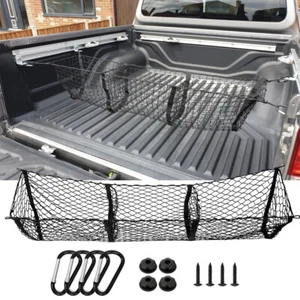 Red de carga 3 bolsillos malla elástica de almacenamiento negro para maletero de 3 bolsillos para Nissan Navara Frontier - Imagen 1 de 7