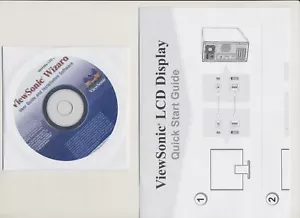 ViewSonic Wizard User Guide and Installation Software CD-ROM VA2026W Documents - Picture 1 of 5