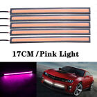 5pcs Pink 12V LED Strip DRL Daytime Running Lights Fog COB Car Lamp Waterproof /