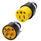 Durable Male and Female Electrical Plug Ends for Extension Cord Pack of 2