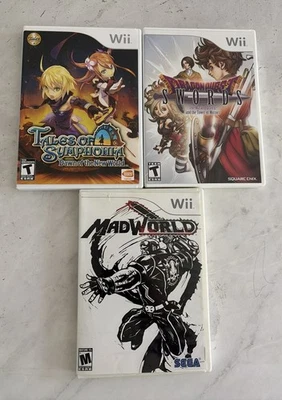 Dragon Quest Swords, Madworld & Tales Of Symphonia (Nintendo Wii) CIB / Completo Foto 1 de 4