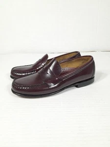 Brooks Brothers Penny Loafers  Burgundy Leather Dress Shoe HAND SEWN Boys Sz 3.5 - Picture 1 of 10