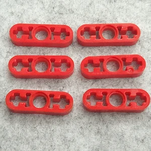 LEGO Technic Liftarm Thin 1x3 Axle Holes 6632 Red Lot of 6 Genuine Used - Picture 1 of 4