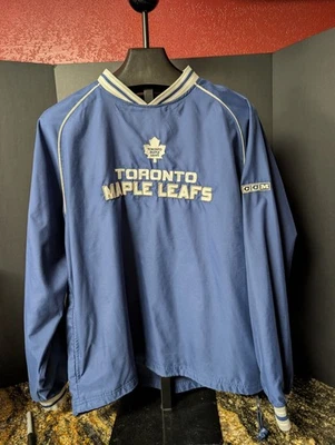 Vintage Toronto Maple Leafs CCM Pullover Windbreaker Light Jacket NHL - Image 1 of 4