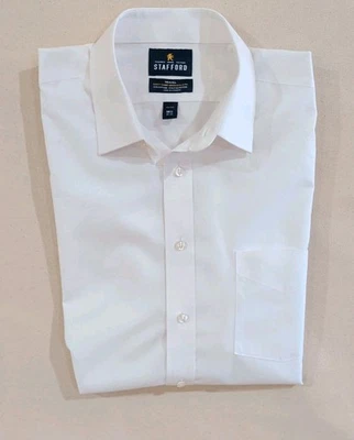 Stafford Travel Easy-care Broadcloth Fitted 16.5, 32-33 - Image 1 of 4