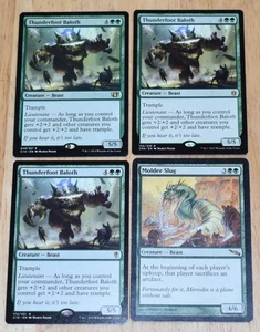 MTG Rare 4x Green Beasts Thunderfoot Baloth & Molder Slug - Bild 1 von 2