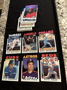 1986 Topps Super Baseball 5X7 Set 59/60 Rose Ryan Ripken Mattingly Sandberg NMT - Picture 1 of 2