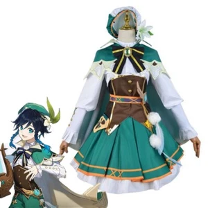 Juego Genshin Impact Venti Disfraz Cosplay Capa Traje de Halloween Conjunto Completo - Imagen 1 de 10