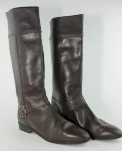 Damenstiefel Lederstiefel Gr. 41 dunkelbraun 1990er TRUE VINTAGE women's boots - Bild 1 von 9