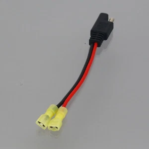 GPS Battery Insulated F2 Type 6.35mm Female Spade Terminal to SAE Flat 6‘’ cable - Picture 1 of 4