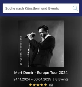Mert Demir 1Stück Konzertkarten 24.11.24 Köln - Bild 1 von 1