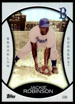 Jackie Robinson Card 2010 Topps Legends Platinum Chrome Wal-Mart Cereal #PC2  - Image 1 of 2