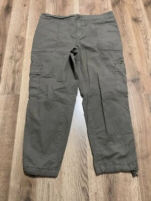 Sanctuary 裤子,女式 XL 码,绿色,卡普里斯,工装裤,口袋 — 第 1/4 张图片