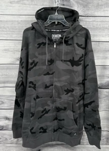 DIXXON FLANNEL CO BLACK CAMO FULL ZIP HOODED SWEATSHIRT HOODIE Men's Size XL - Picture 1 of 7