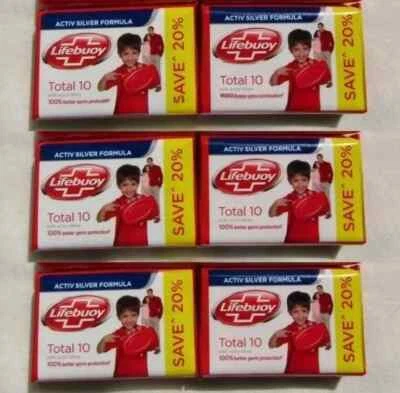 30Pc x Lifebuoy Bath Soap With Active Silver Formula 42gm each Germ Protection Foto 1 de 4