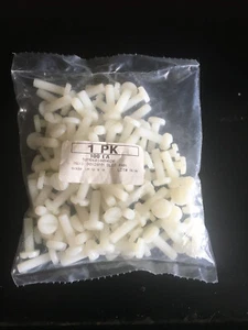 Packung (100) Stück Linsenkopfschrauben, Natur Nylon, Schlitzkopf M6 x 1,00 x 20 mm - Bild 1 von 3