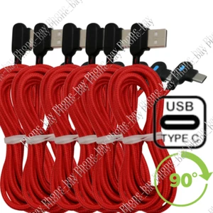 90 Degree Right Angle USB-C to A Cable Charger Type C Cord For Samsung Galaxy - Picture 1 of 11