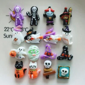 20Pcs Mixed Resin Halloween Ghost Pumpkin Flatback Buttons for Crafts DIY Decor - Picture 1 of 14