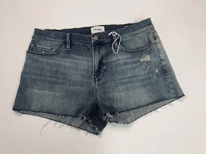 Frame Le Cutoff Jean Shorts Size 32 Wash Azure New - Picture 1 of 8