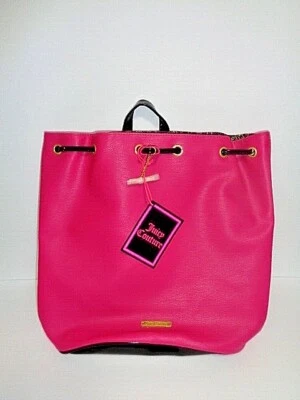 Juicy Couture Large Pink Drawstring Backpack NWT - Image 1 of 4