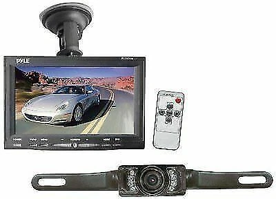 Pyle PLCM7500 7 TFT LCD Suction Cup Monitor With License Plate Mount Camera