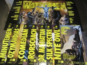 2012 Before Watchmen DC Comics Promotion Posters 8X (1-22x34, 7-11x17) - Picture 1 of 11