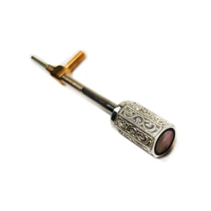 4/4 Cello Silver Button Screw Eyelet AAA Bow Shaft Carving Flower Repair Luthier - Picture 1 of 3