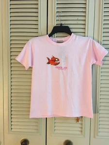 PIRANA JOE COZUMEL Mexico Pink Fish Shirt Bling Girls Size 10(XL) NWT - Picture 1 of 3