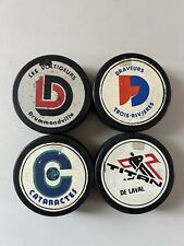 LOT of 4 LHJMQ QJMHL VINTAGE 1980's OFFICIAL HOCKEY PUCK Made in Czechoslovakia