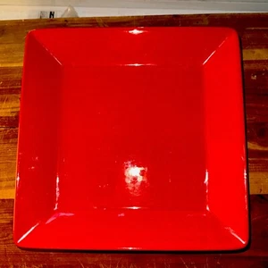 Waechtersbach Plate,Square, Red,Fun Factory,Earthenware Discontinued Germany 10” - Picture 1 of 4