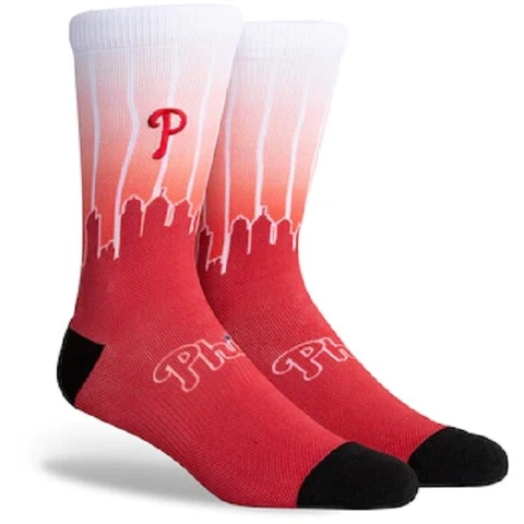 New! Philadelphia Phillies Skyline Sky Crew Socks Mens Large Fits 6-12 MLB Cover