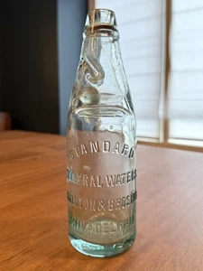 Standard mineral water Brinton & Brosius Codd marble Bottle Philadelphia PA - Picture 1 of 4