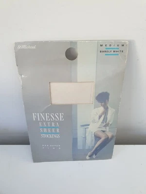 Vintage St Michael's Stockings Bearly White Size Medium 15 Denier Extra Sheer - Image 1 of 4