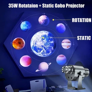 35W Rotataion + Static Gobo Projector Wateproof Custom Dynamic Projection Light - Picture 1 of 13