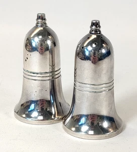 EPNS A1 Sheffield Shakers Salt And Pepper Vintage Bell Shaped Silver Tableware - Picture 1 of 9