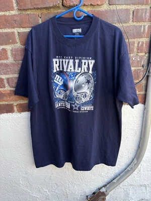 Camiseta Reebok Vintage Y2K New York Giants Vs Dallas Cowboys NFL Para Hombre XL Azul Foto 1 de 3