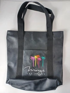 The Mirage Las Vegas Hotel & Casino Tote Bag Embroidered Black W/Palm Trees - Picture 1 of 7