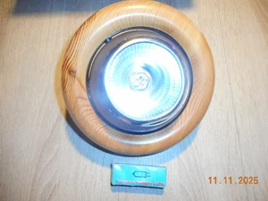Halogen-Leuchtmittel  für Deckeneinbau mit Echtholzblende / Rahmen + Lampe - Picture 1 of 5
