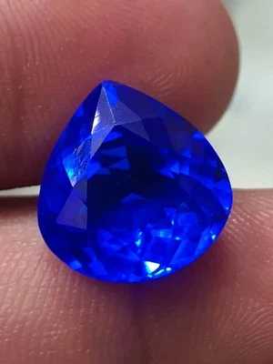 Certified Tanzania Tanzanite Flawless Blue 9.82 Ct Loose Pear Cut Gemstone - Image 1 of 4