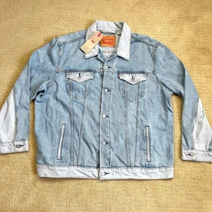 Levi's Denim Trucker Jacket Men's Size XXXL Light Wash Denim Blue Pocket NWT - Picture 1 of 21